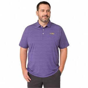 Southern Tide LSU Tigers Purple Stripe Polo Shirt Men’s XL Football LSU Merch